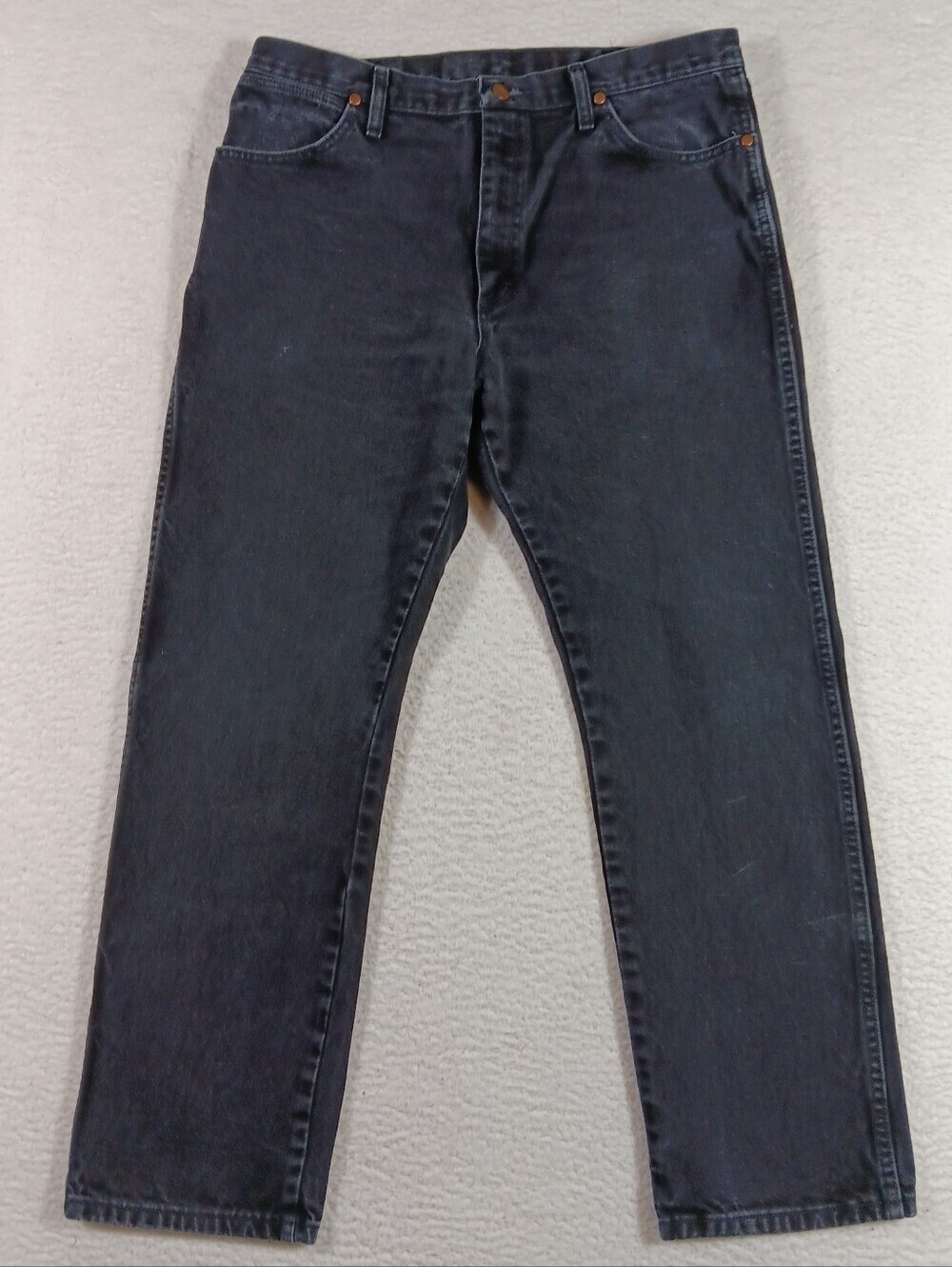 Wrangler Jeans Mens 36x30 Black Denim 13mwz Cowboy Cut Western Rodeo Workwear